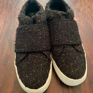 Sparkly Black Tennis Shoes